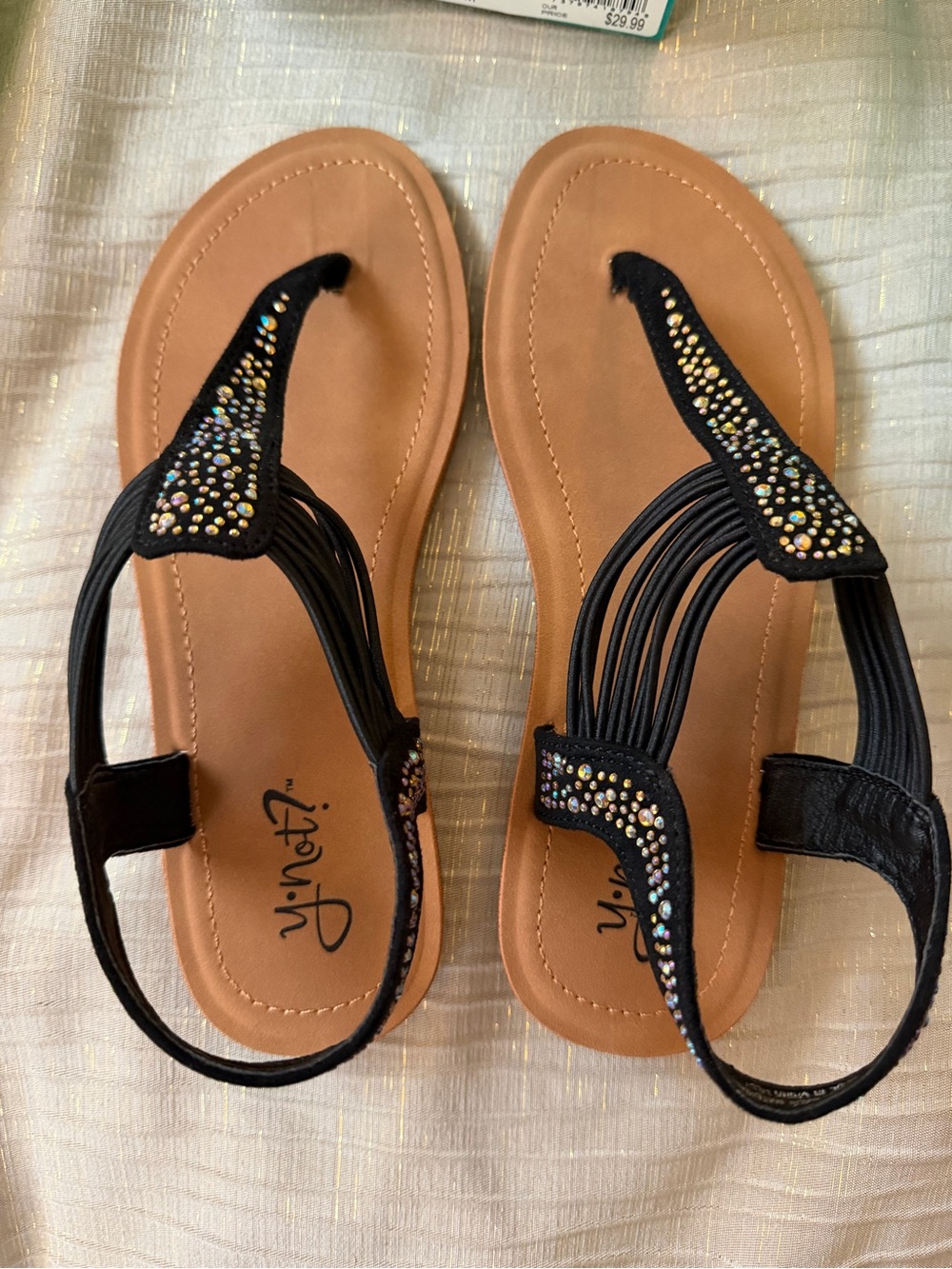 NIB YNot Lilly black sandals. Size 4 (equivalent to women’s 6)